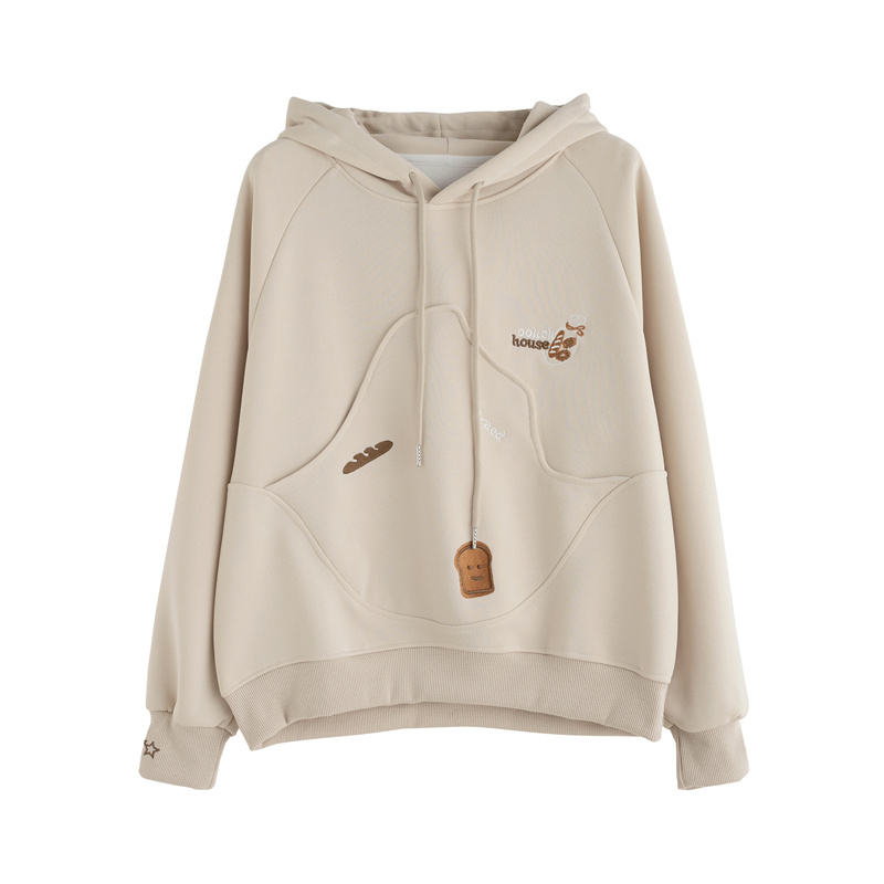 Cotton autumn tops loose hoodie