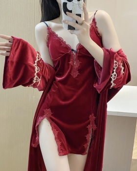Sexy lace nightgown sling pajamas a set for women