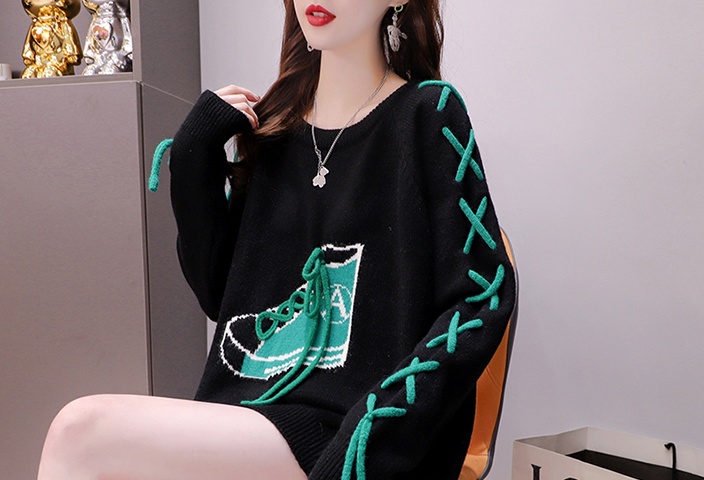 Retro sweater autumn and winter tops for women