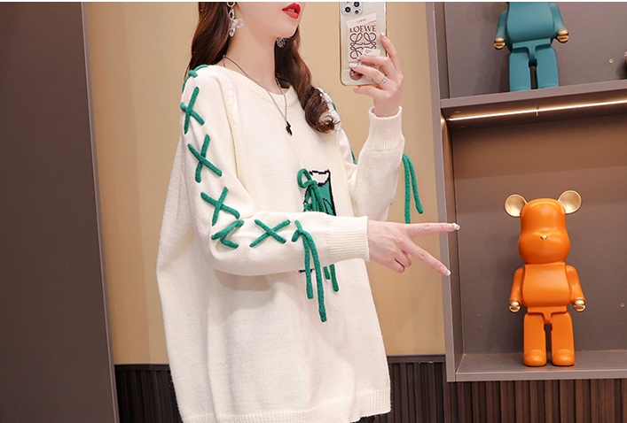 Retro sweater autumn and winter tops for women