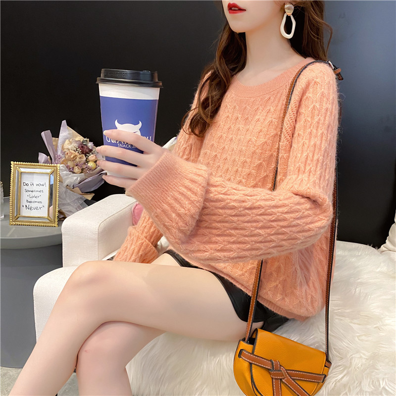 Loose lovely Western style sweet all-match sweater