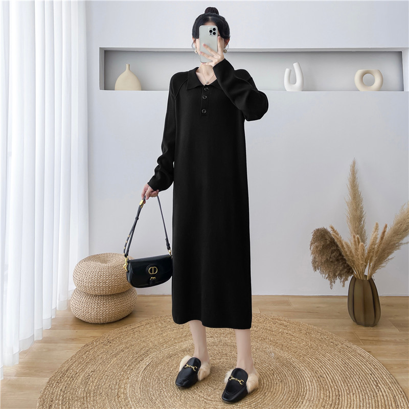 Knitted Casual long dress autumn and winter dress for women