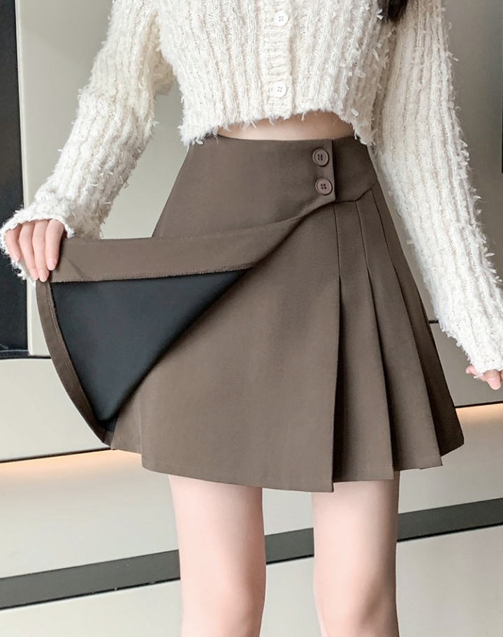 High waist irregular skirt autumn pleated short skirt