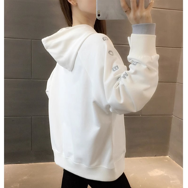 Thin scales spring and autumn hooded hoodie for women