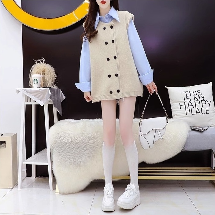 Autumn Western style vest knitted coat