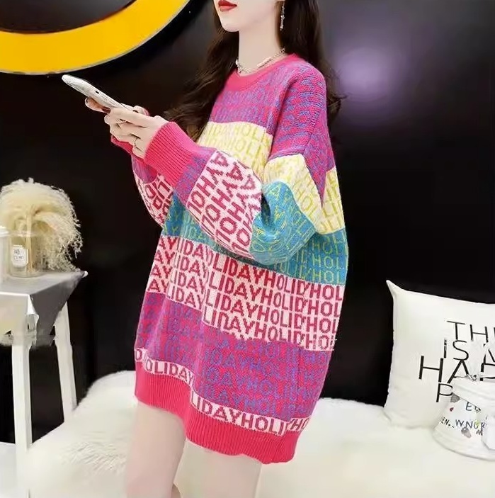 All-match long lazy Japanese style Western style sweater