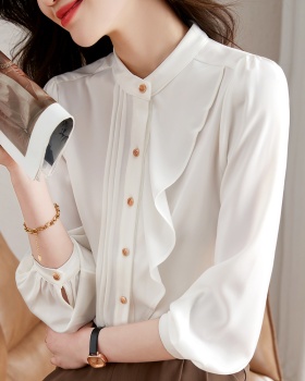 Niche retro tops France style shirt for women