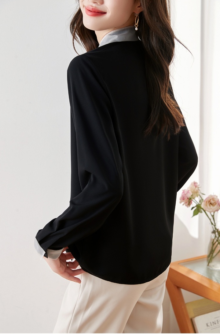 Long sleeve retro tops niche shirt for women