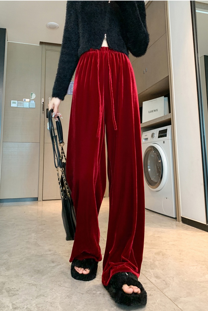 Straight pants loose wide leg pants for women