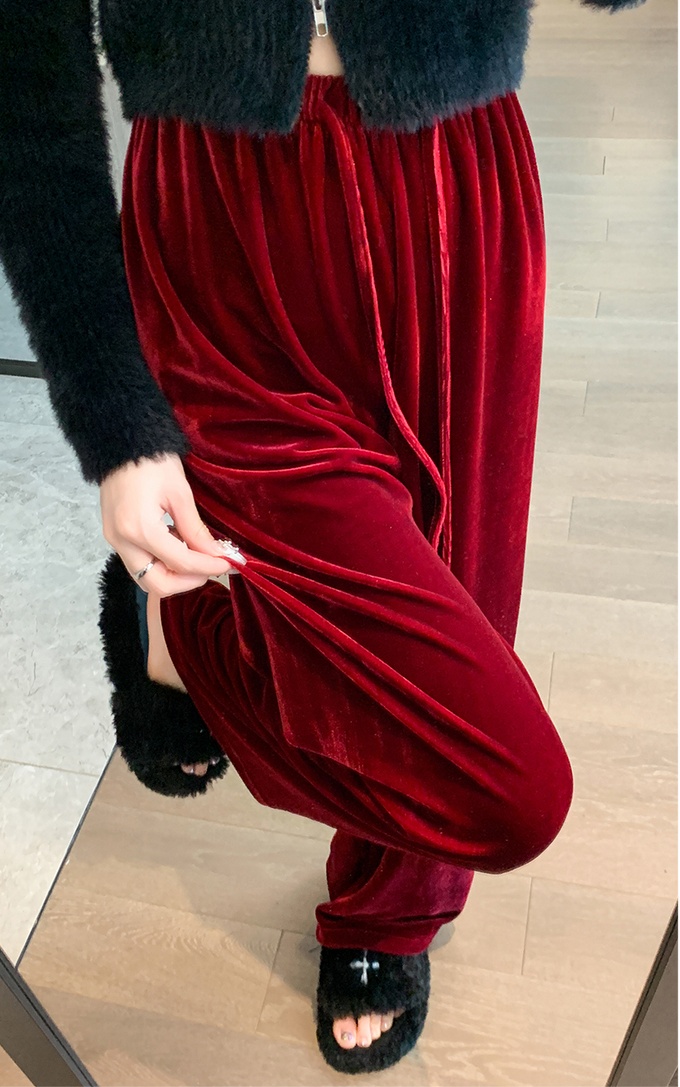 Straight pants loose wide leg pants for women