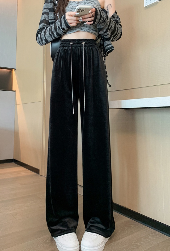 Drape long pants wide leg pants for women