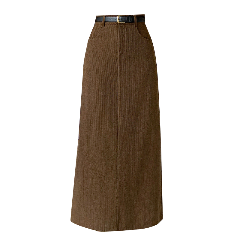 Straight slim skirt autumn and winter short skirt for women