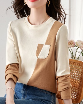 Pullover round neck small shirt splice T-shirt