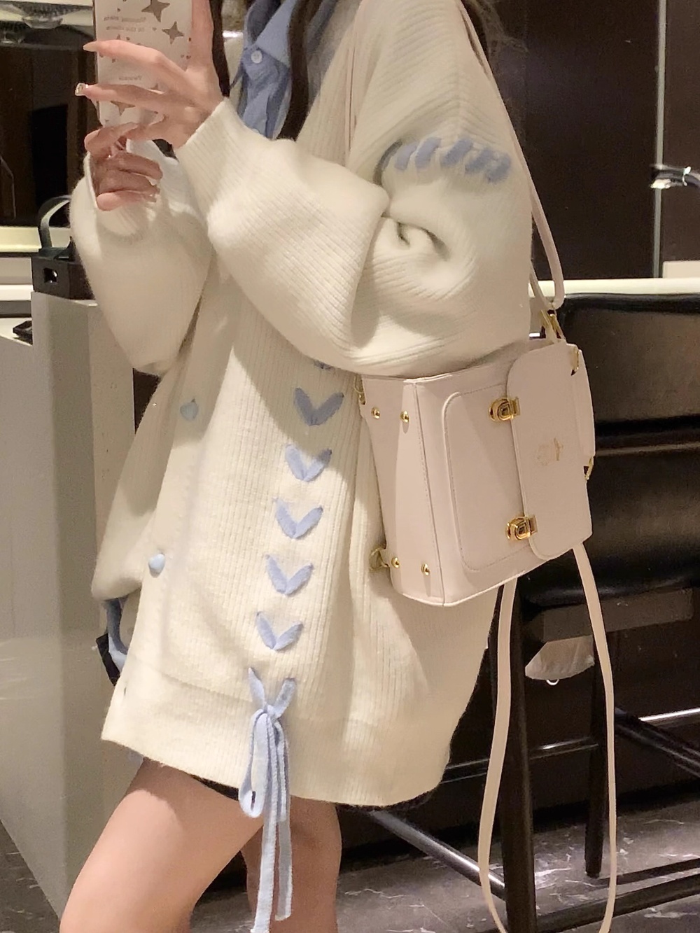 Knitted niche coat Japanese style cardigan for women