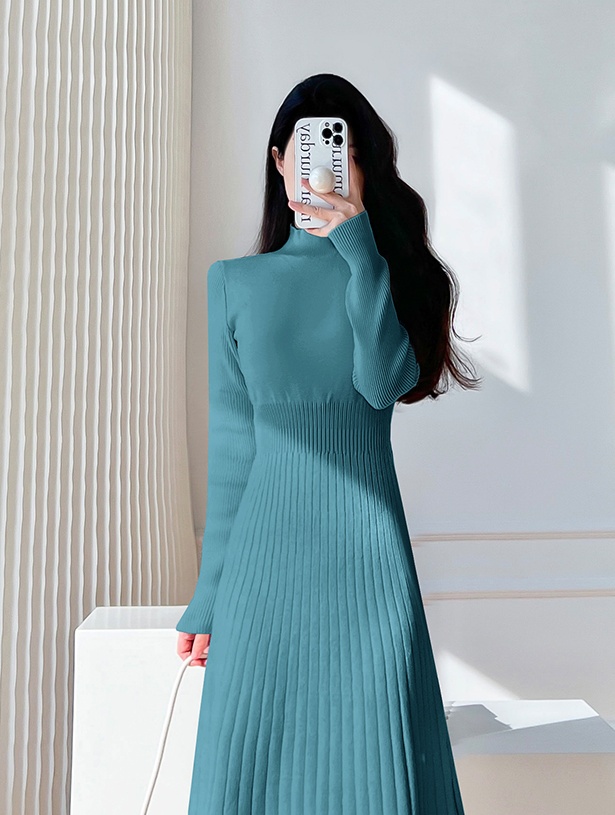 Inside the ride autumn and winter sweater knitted dress