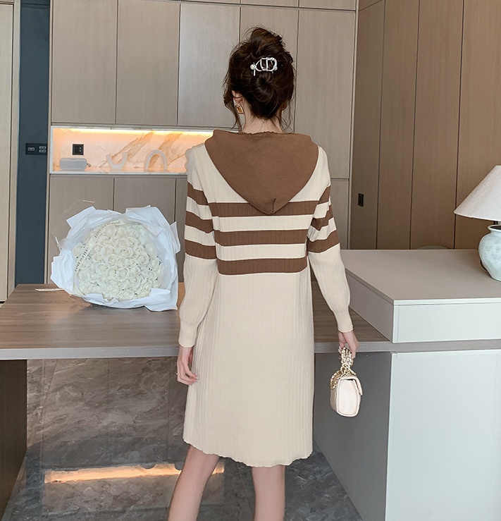 Show young Cover belly sweater dress knitted dress