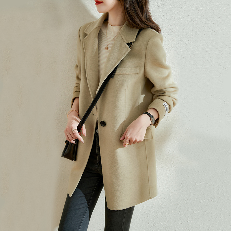 Korean style woolen coat business suit for women