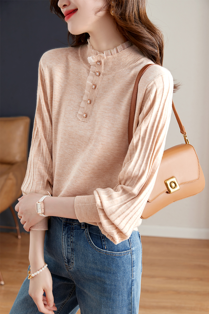 Autumn and winter half high collar bottoming sweater