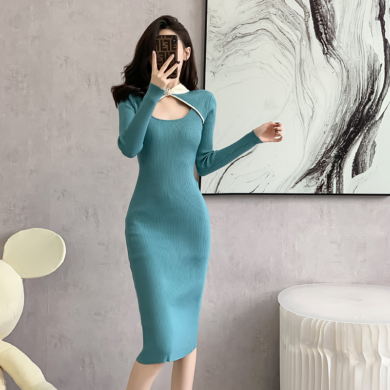 Bottoming temperament dress Chinese style cheongsam