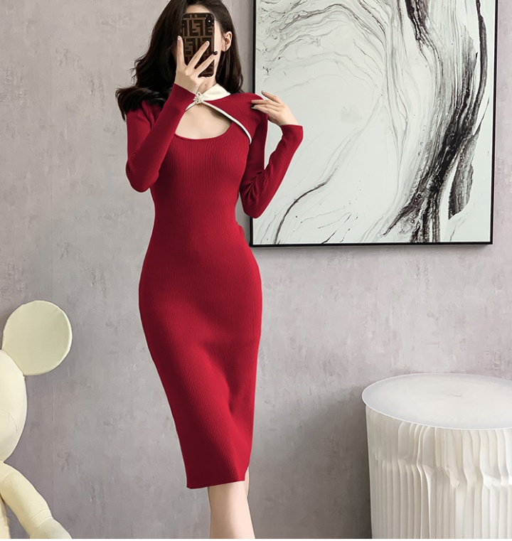 Bottoming temperament dress Chinese style cheongsam