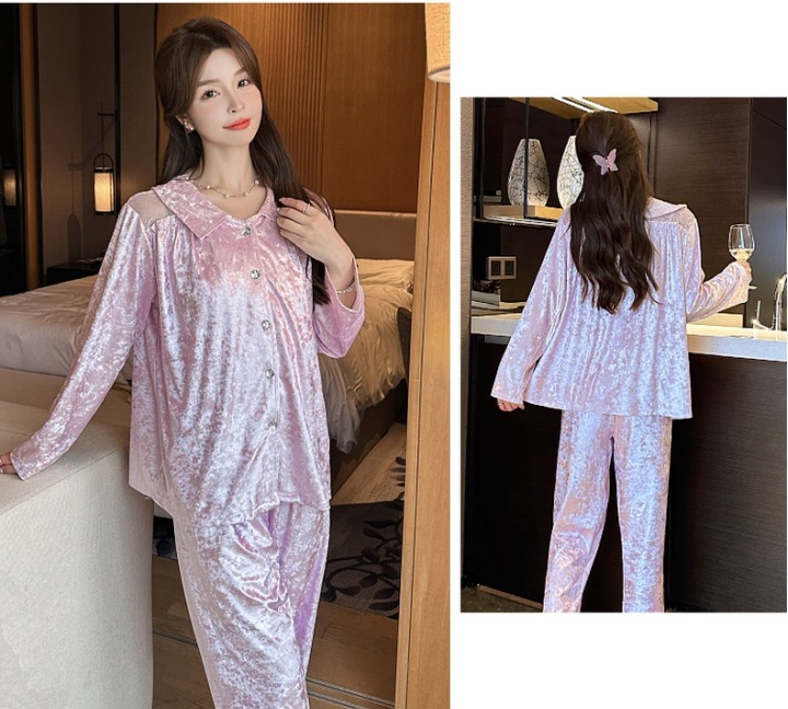 Homewear sexy nightgown lace pajamas 3pcs set for women