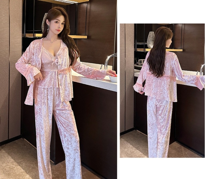 Sexy Lace Print Womens Pajama Set With Long Sleeves Perfect For Home Wear  And Chemise Sleepwear From Tessedith, $20.49