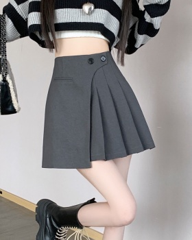 A-line business suit pleated short skirt for women