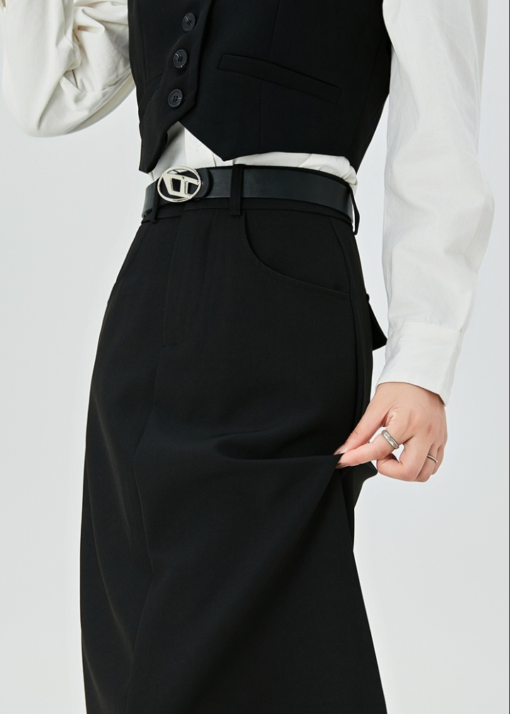 Autumn high waist business suit A-line skirt for women