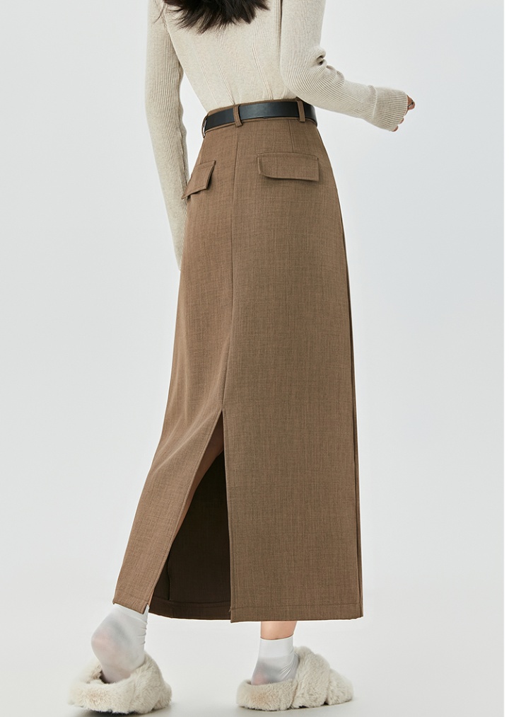 Autumn high waist business suit A-line skirt for women