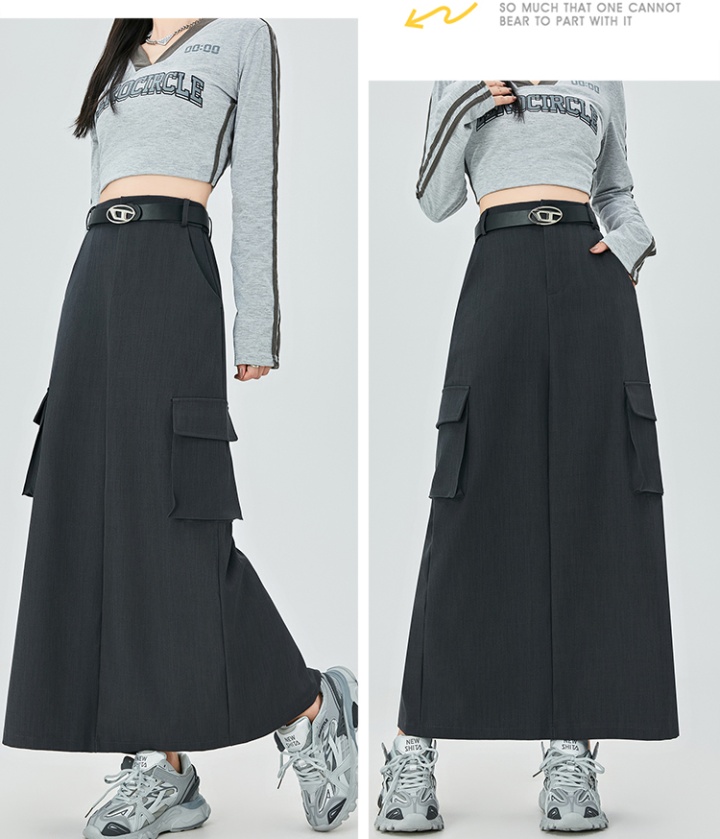 Package hip high waist work clothing A-line skirt