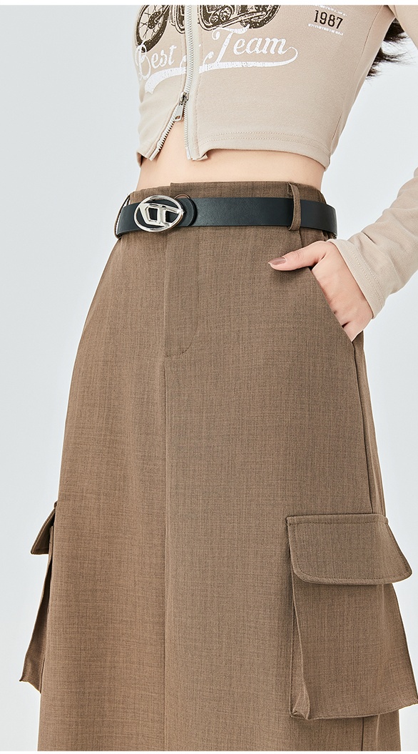 Package hip high waist work clothing A-line skirt
