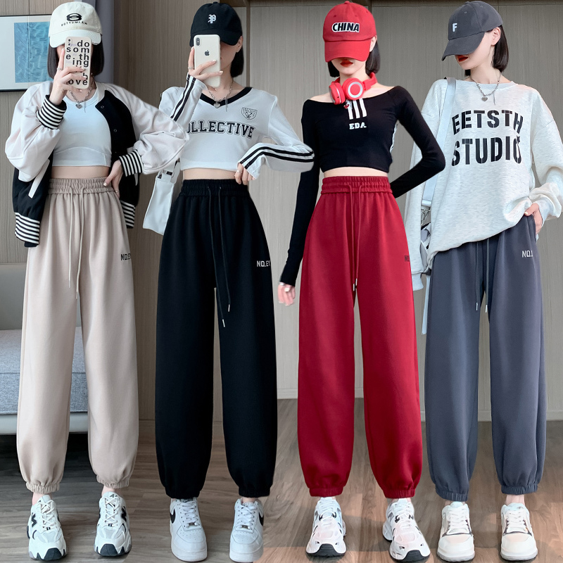 Plus velvet all-match Casual sweatpants for women