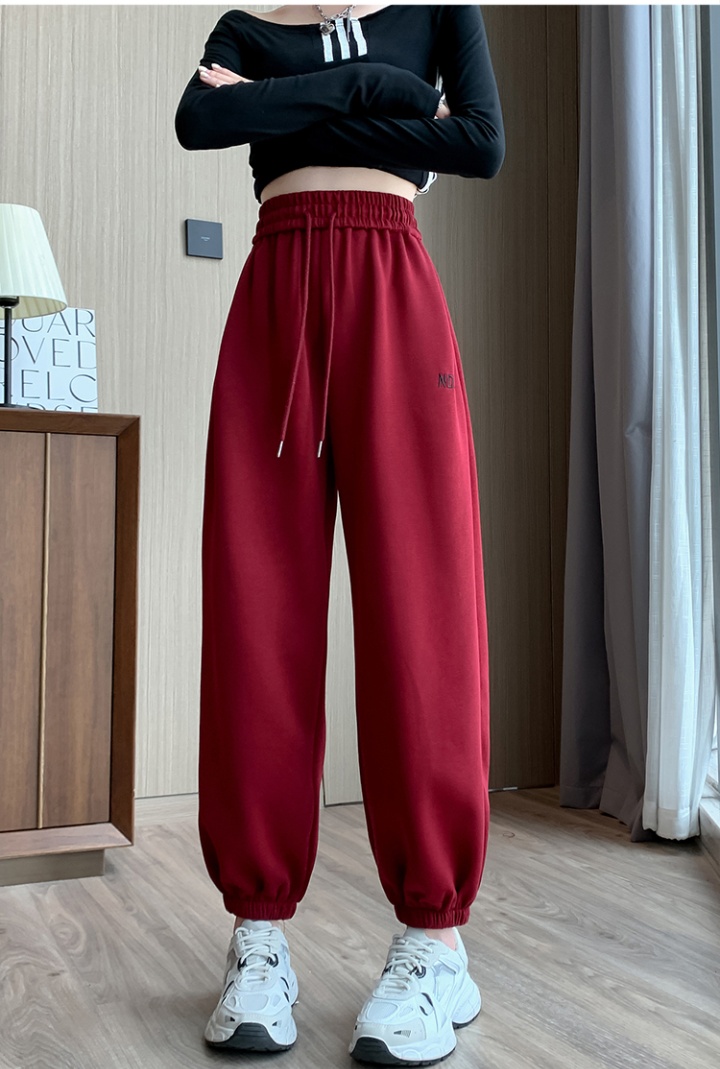 Plus velvet all-match Casual sweatpants for women