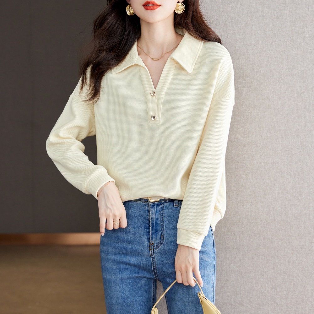 Pullover bottoming V-neck sweater fashion autumn tops
