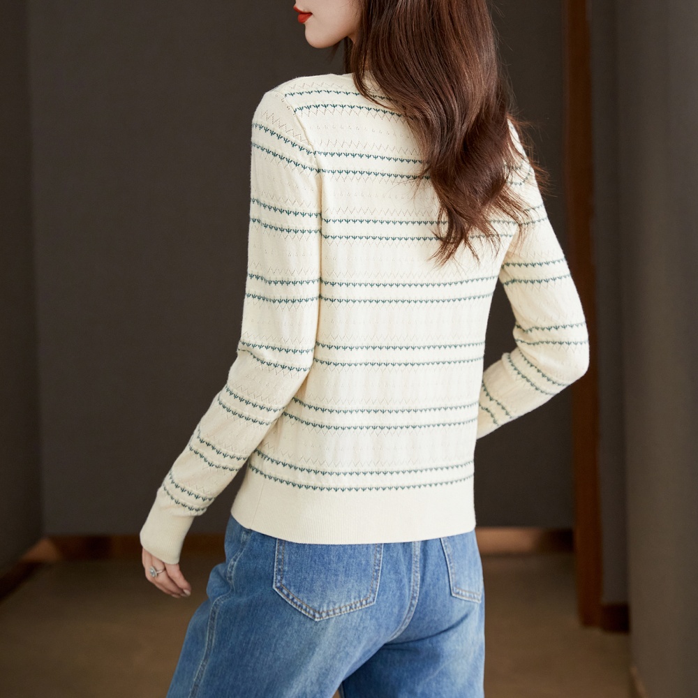 Jacquard sweater fashion bottoming shirt for women