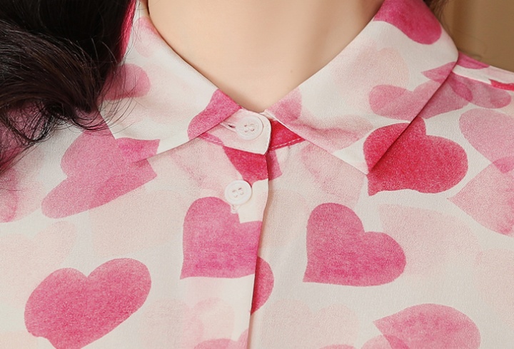 Pink silk tops real silk long sleeve shirt for women