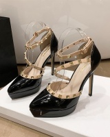 All-match high-heeled shoes rivets shoes for women