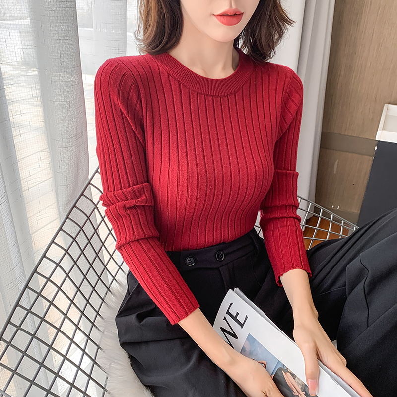 Knitted Korean style sweater pullover bottoming shirt
