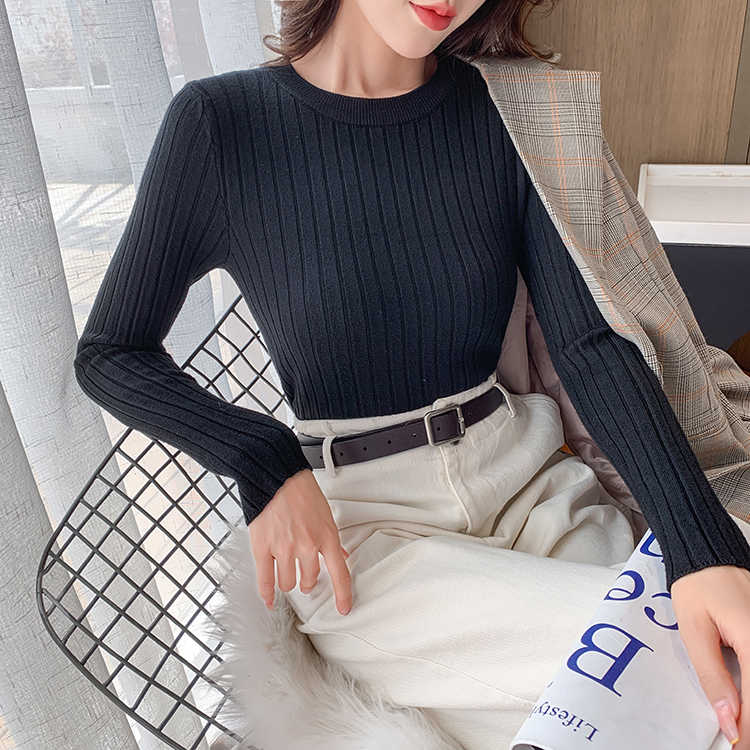 Knitted Korean style sweater pullover bottoming shirt