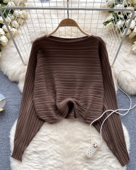 Autumn and winter light luxury slim tops lazy temperament sweater