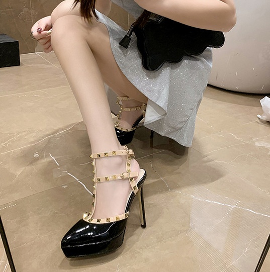 Fine-root shoes cingulate high-heeled shoes for women