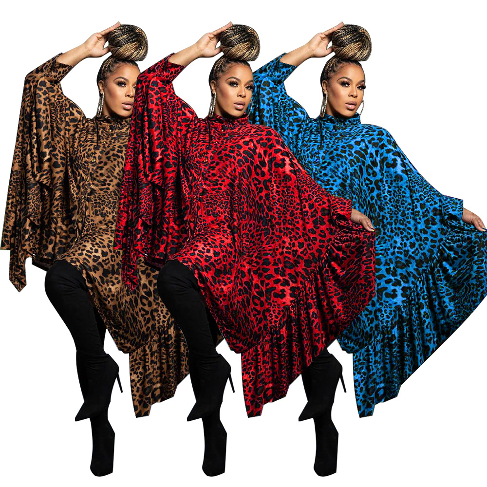 Long leopard tops autumn and winter shawl for women