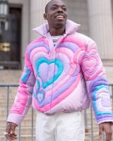 Heart peach heart cotton coat Casual jacket for men