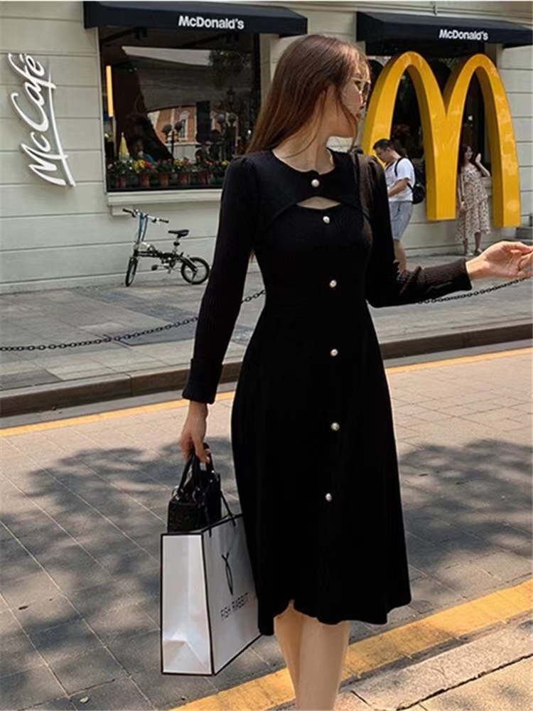 Autumn and winter dress sweater for women
