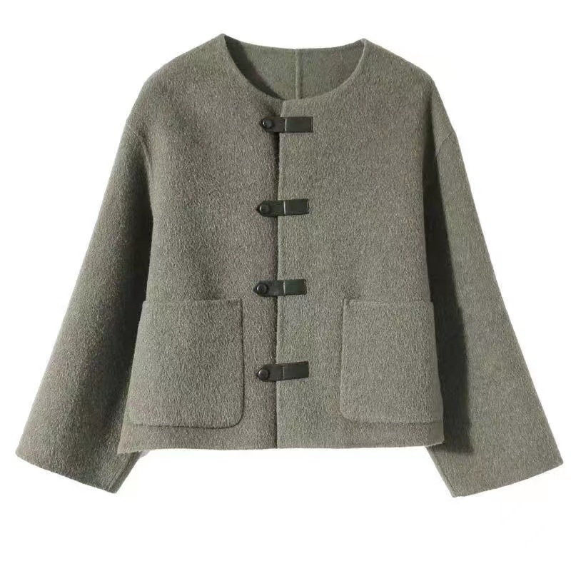 Temperament loose woolen coat elegant coat for women