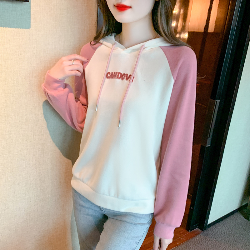 Casual mixed colors hoodie autumn and winter tops