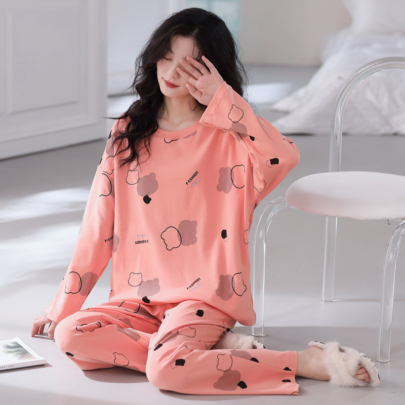 Spring and autumn long sleeve homewear pajamas a set