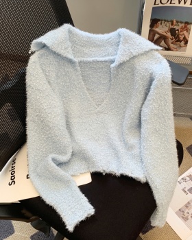 Retro pullover sweater Korean style tops for women