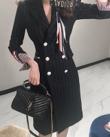 Stripe slim coat autumn and winter business suit