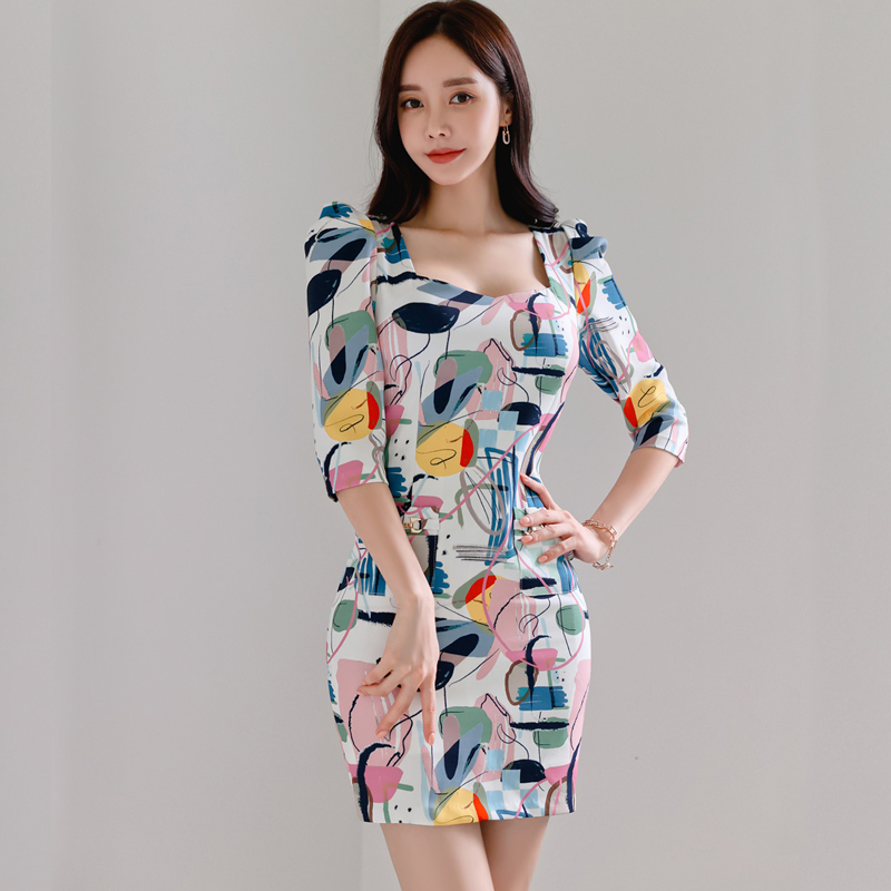 Autumn and winter sweet T-back fashion Korean style dress